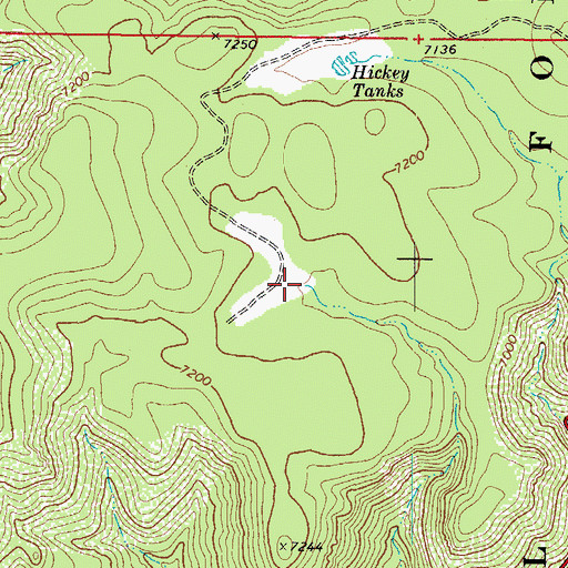 Topographic Map of Mingus Tank, AZ