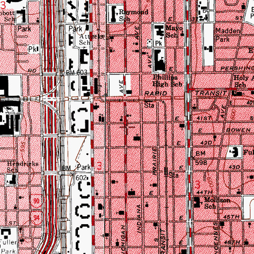 Topographic Map of Horner School, IL