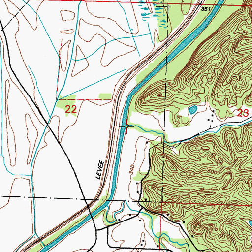 Topographic Map of Horse Creek, IL