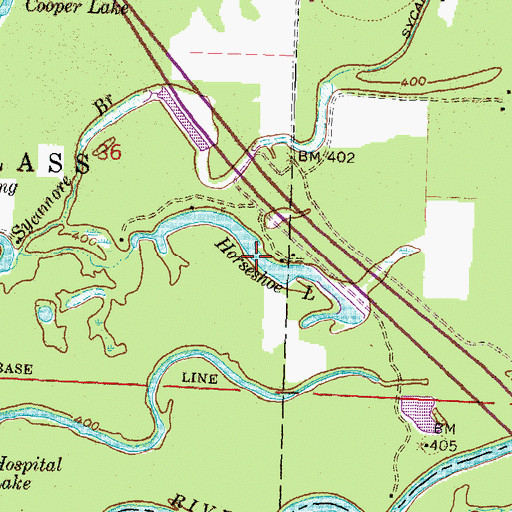 Topographic Map of Horseshoe Lake, IL