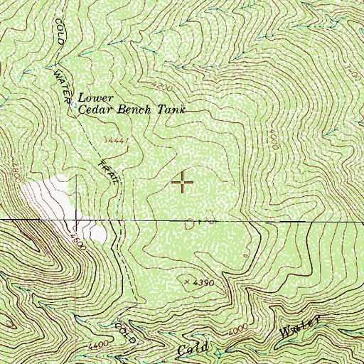 Topographic Map of Lower Cedar Bench Corral, AZ