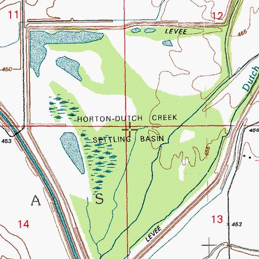 Topographic Map of Horton-Dutch Creek Settling Basin, IL
