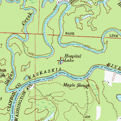 Topographic Map of Hospital Lake, IL