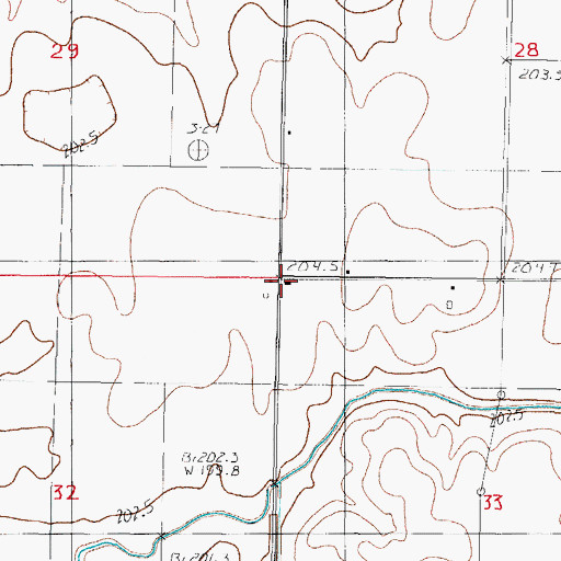 Topographic Map of Hougland School (historical), IL