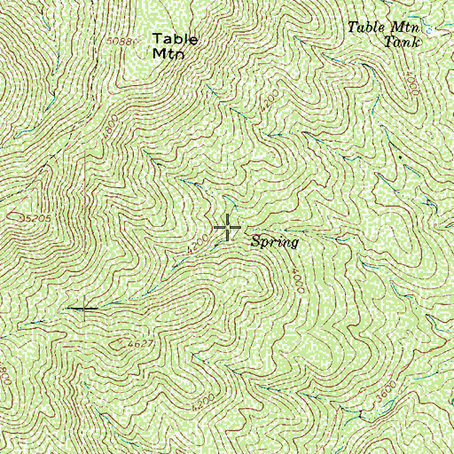 Topographic Map of Mud Spring, AZ