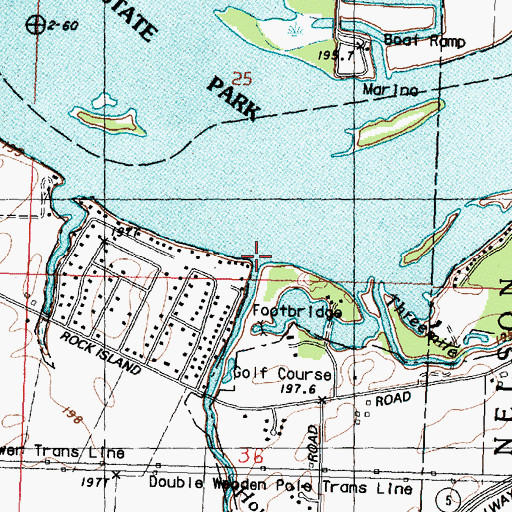 Topographic Map of Howland Creek, IL