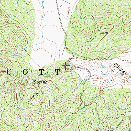 Topographic Map of Chasm Corral, AZ