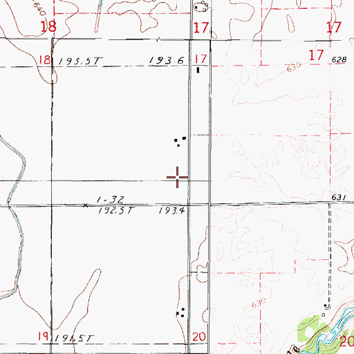 Topographic Map of Hubb School (historical), IL