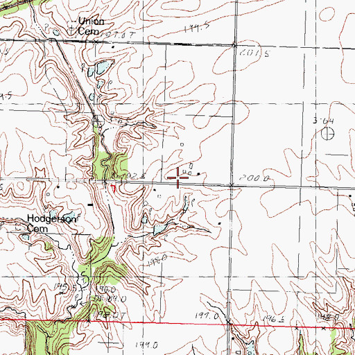 Topographic Map of Hudson School (historical), IL
