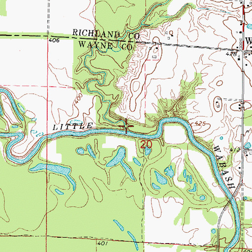 Topographic Map of Hughes Branch, IL