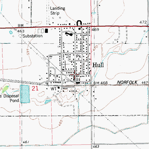 Topographic Map of Hull, IL