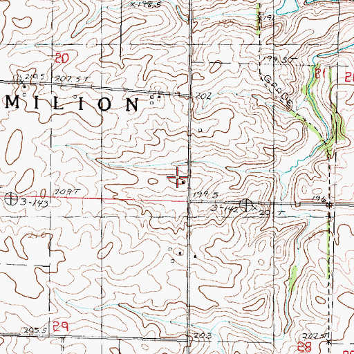 Topographic Map of Hull School (historical), IL