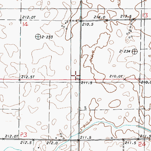 Topographic Map of Hullinger School (historical), IL