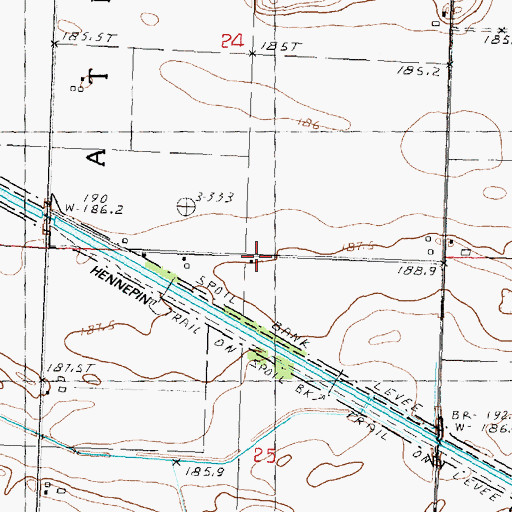 Topographic Map of Hulslander School (historical), IL