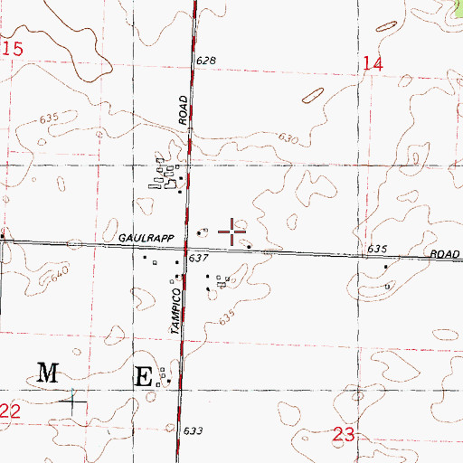 Topographic Map of Hume Center School (historical), IL