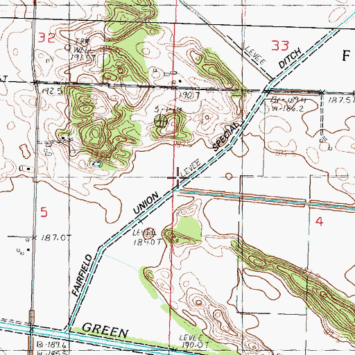 Topographic Map of Hunt Slough, IL