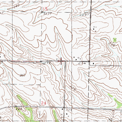 Topographic Map of Hunter School (historical), IL