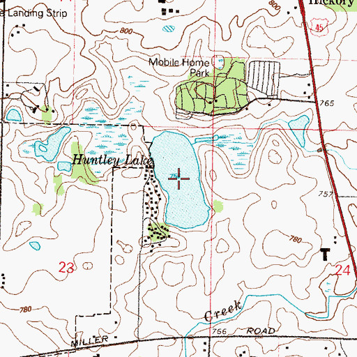 Topographic Map of Huntley Lake, IL
