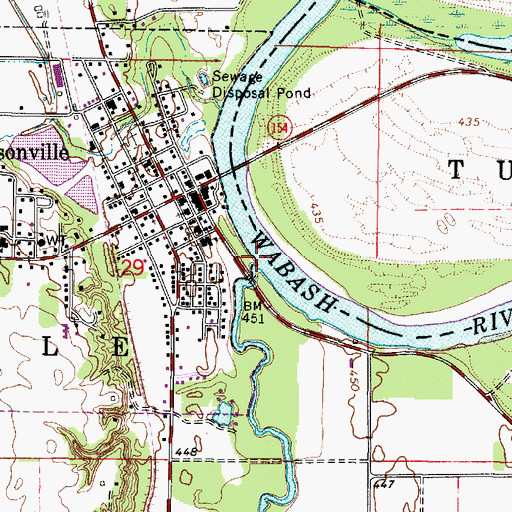 Topographic Map of Hutson Creek, IL