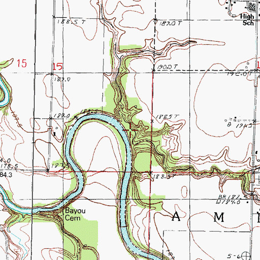 Topographic Map of Ida Creek, IL