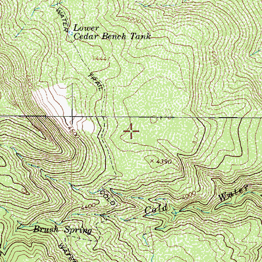 Topographic Map of Lower Cedar Tank Number Two, AZ