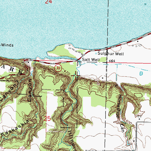 Topographic Map of Illinois Canyon, IL
