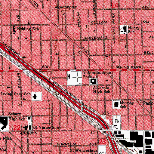 Topographic Map of Independence Park, IL