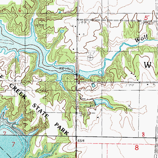 Topographic Map of Independence School (historical), IL