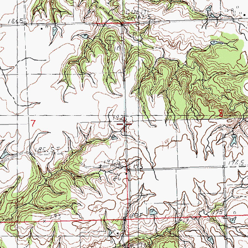 Topographic Map of Independence School (historical), IL