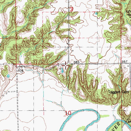 Topographic Map of Independence School (historical), IL