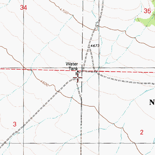 Topographic Map of Eddie Well, AZ