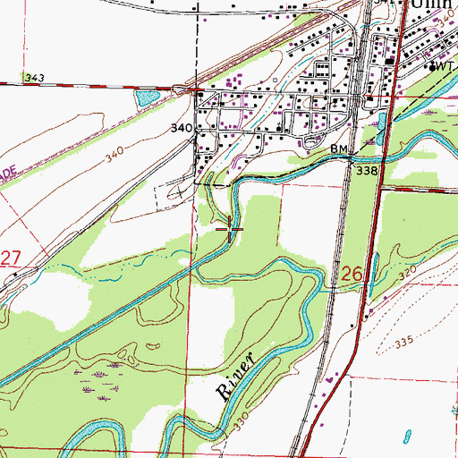 Topographic Map of Indian Camp Creek, IL