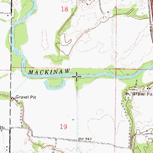 Topographic Map of Indian Creek, IL