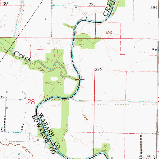 Topographic Map of Indian Creek, IL