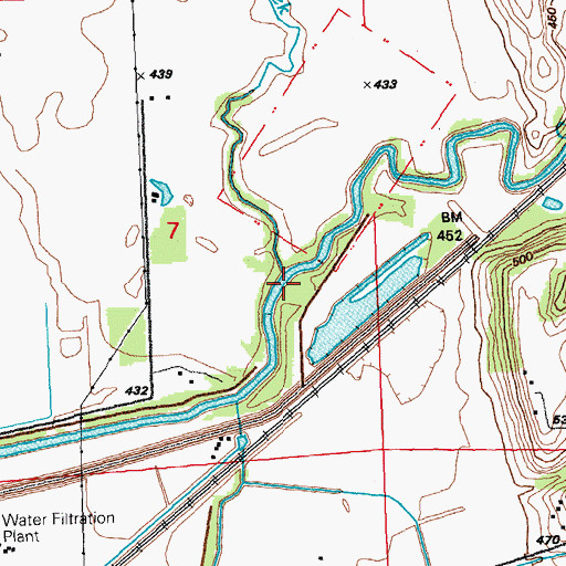Topographic Map of Indian Creek, IL