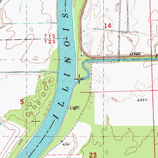 Topographic Map of Indian Creek, IL