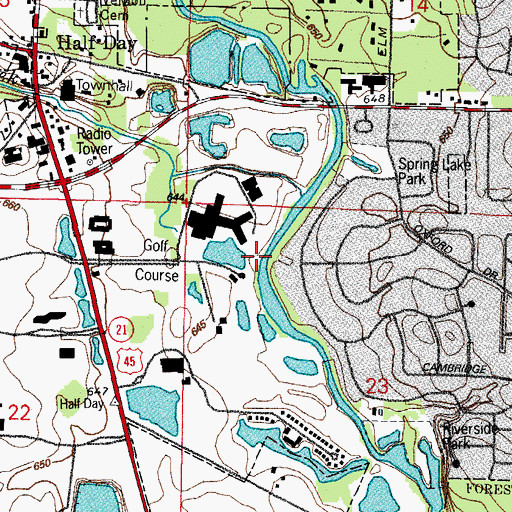 Topographic Map of Indian Creek, IL