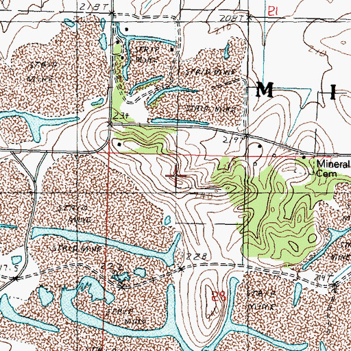Topographic Map of Indian Hill, IL