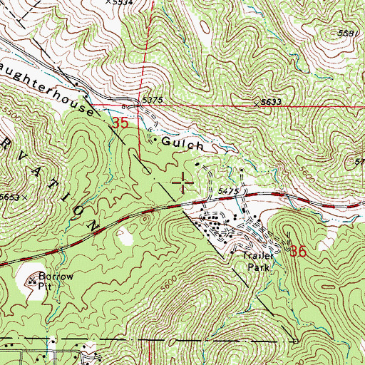 Topographic Map of Bradshaw Ranger District Office, AZ