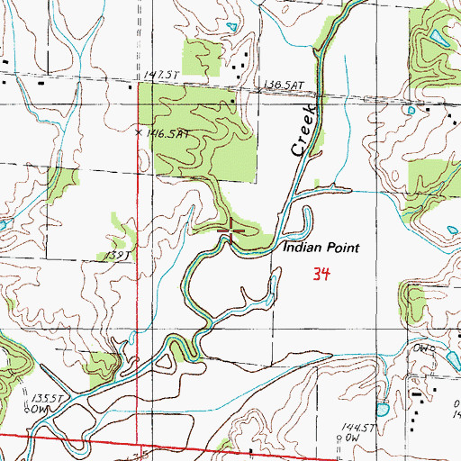 Topographic Map of Indian Point, IL