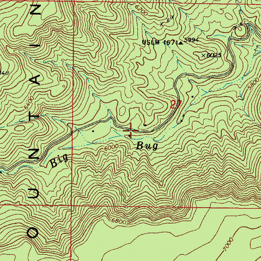 Topographic Map of Breezy Pines, AZ