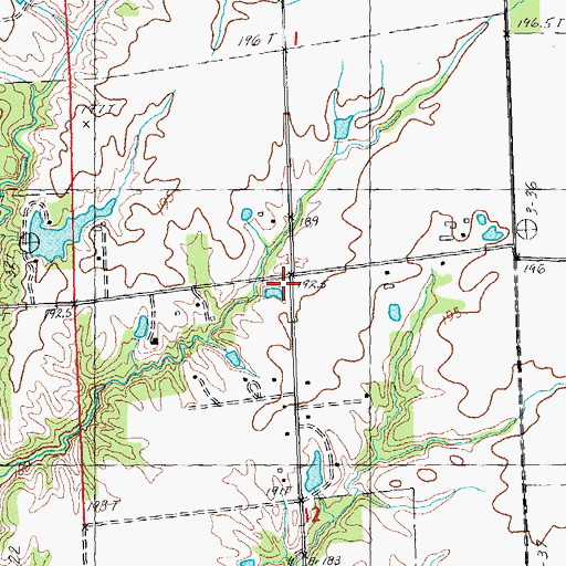 Topographic Map of Ingersoll School (historical), IL