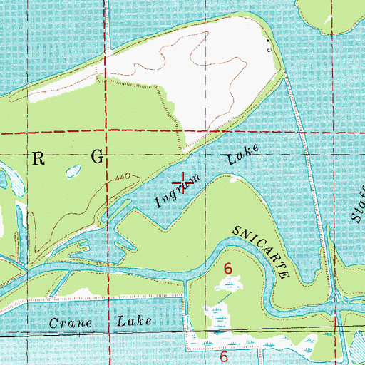 Topographic Map of Ingram Lake, IL