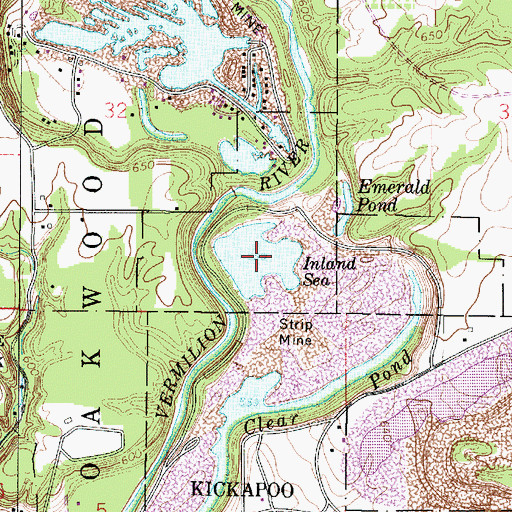 Topographic Map of Inland Sea, IL