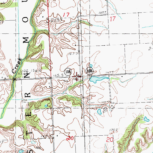 Topographic Map of Ireland School (historical), IL