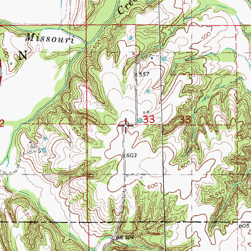 Topographic Map of Ireland School (historical), IL