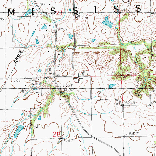 Topographic Map of Irene School (historical), IL