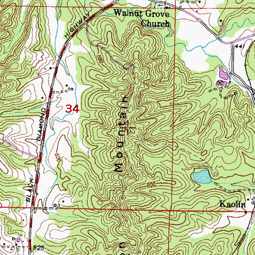 Topographic Map of Iron Mountain, IL
