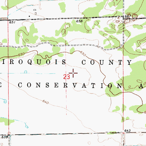 Topographic Map of Iroquois County State Conservation Area, IL