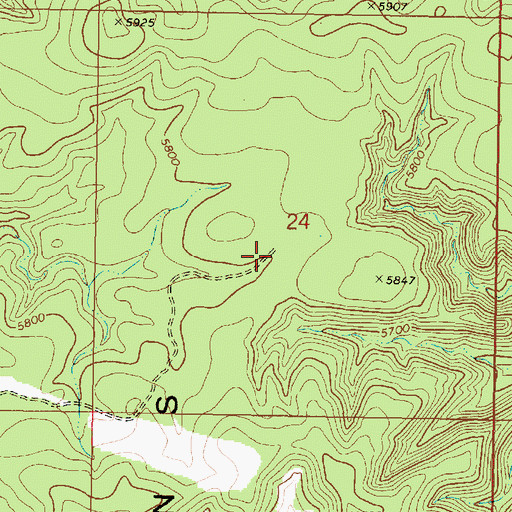 Topographic Map of Trick Tank, AZ